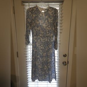 Antonio Melani blue & white dress - midi length - size 8. Worn once.